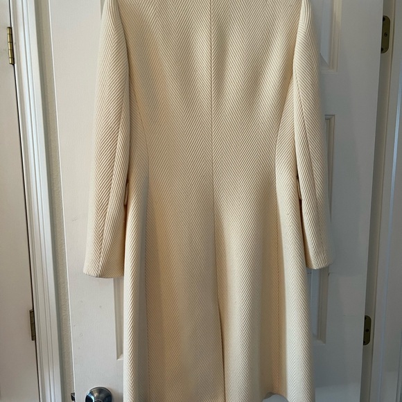 ANTONIO MELANI White wool fitted Textured Coat - Picture 2 of 3